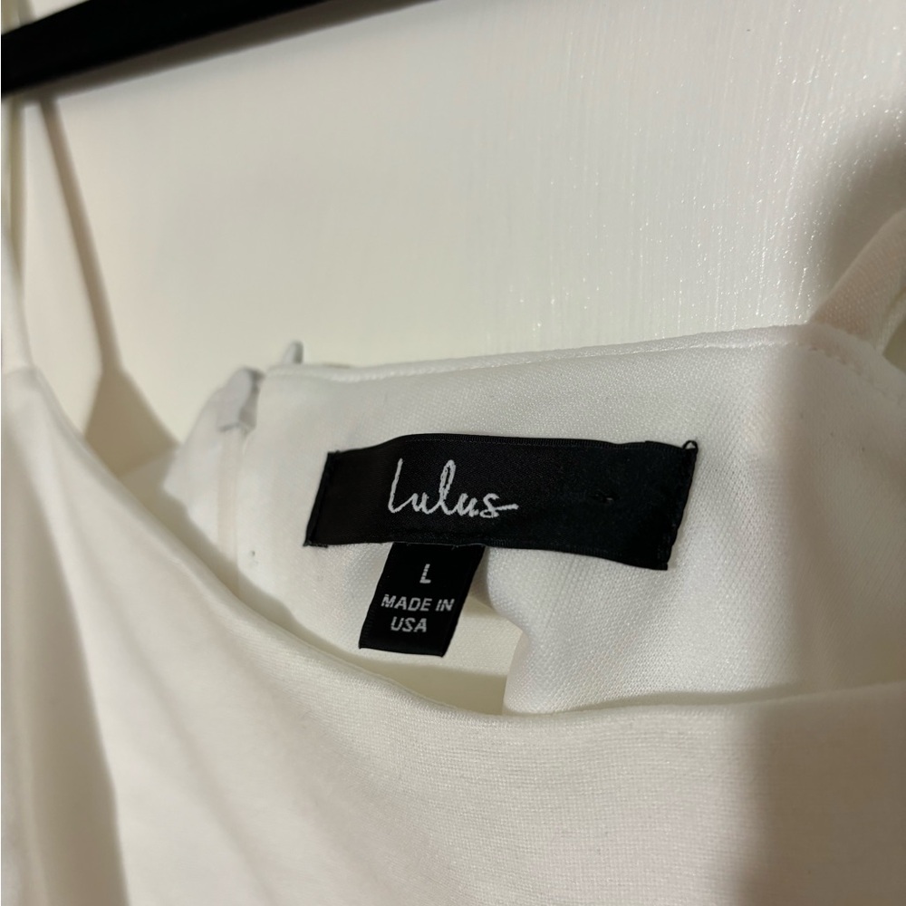 White Lulu’s Ruffle Dress - Picture 2 of 3